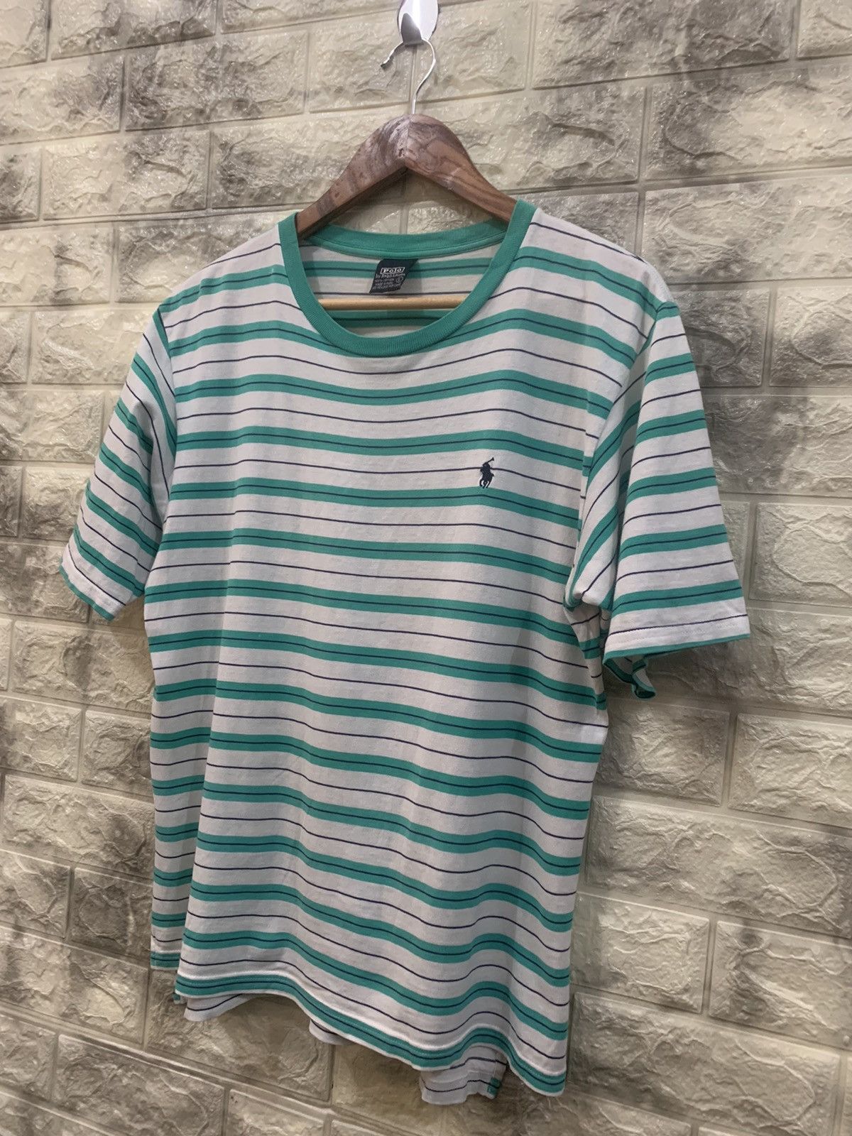 Polo Ralph Lauren × Vintage Vintage Polo Ralph Lauren Stripe tee Size US L / EU 52-54 / 3 - 4 Thumbnail