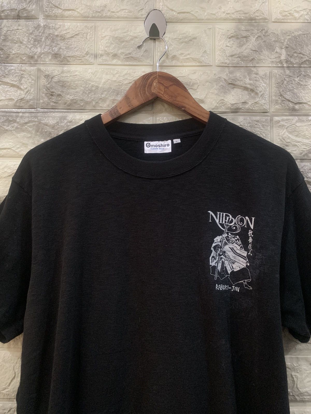 Japanese Brand × Vintage Vintage Nipon Kabuki-jin black t-shirt Size US L / EU 52-54 / 3 - 6 Thumbnail