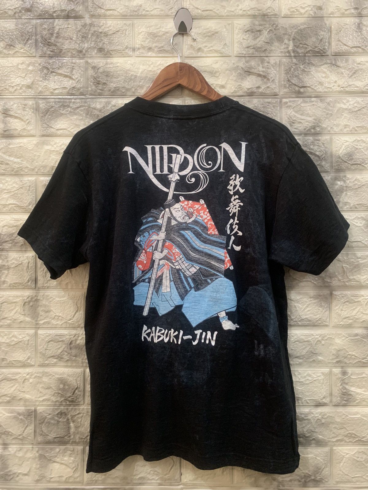 Japanese Brand × Vintage Vintage Nipon Kabuki-jin black t-shirt Size US L / EU 52-54 / 3 - 1 Thumbnail