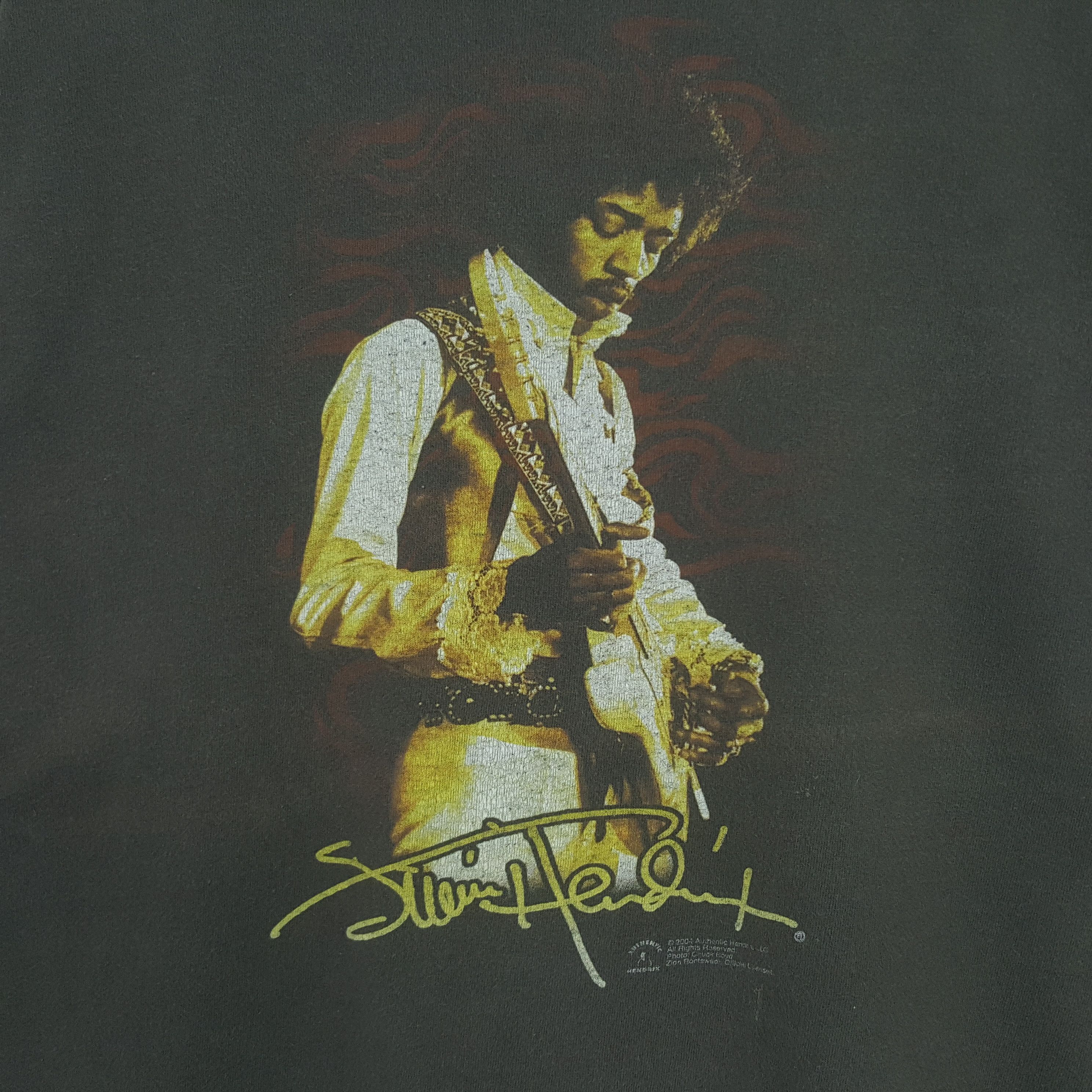 Band Tees × Jimi Hendrix × Vintage Vintage Jimi Hendrix American Legend Guitarist Tshirt Size US XL / EU 56 / 4 - 2 Thumbnail