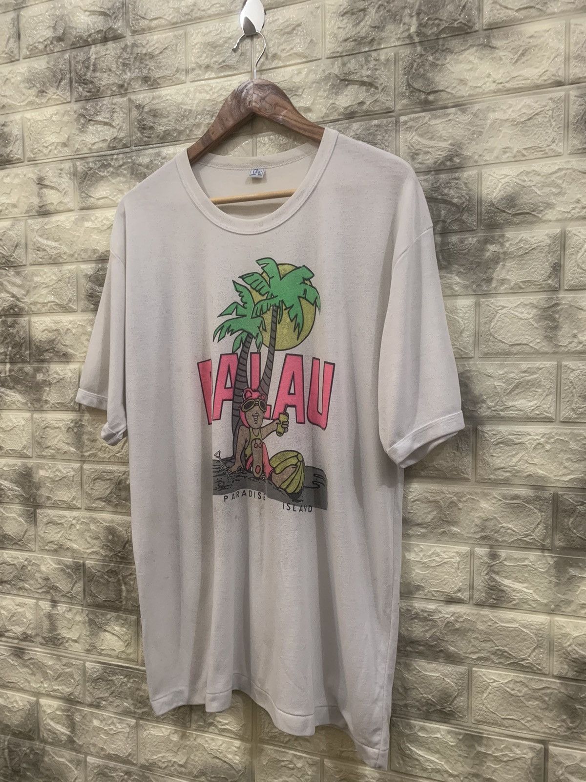 Vintage Vintage Palau the paradise island tshirt Size US XXL / EU 58 / 5 - 4 Thumbnail