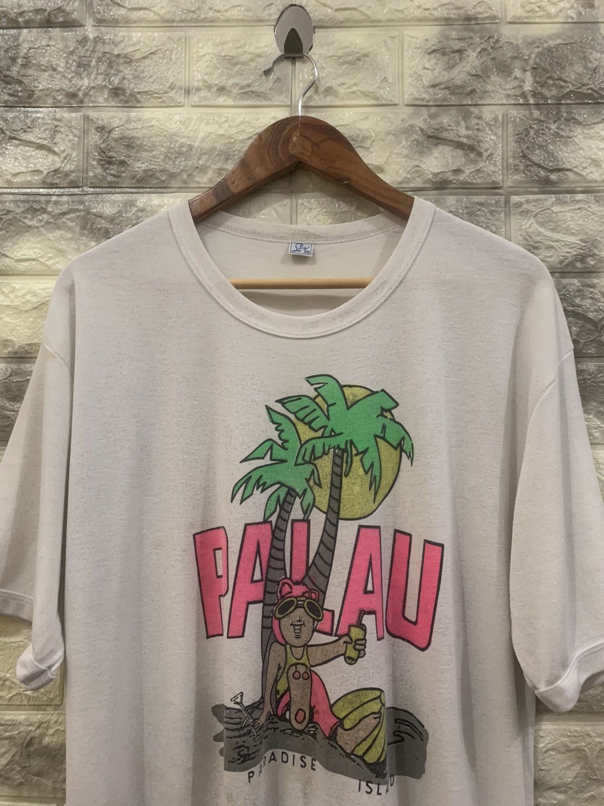 Vintage Vintage Palau the paradise island tshirt Size US XXL / EU 58 / 5 - 5 Thumbnail