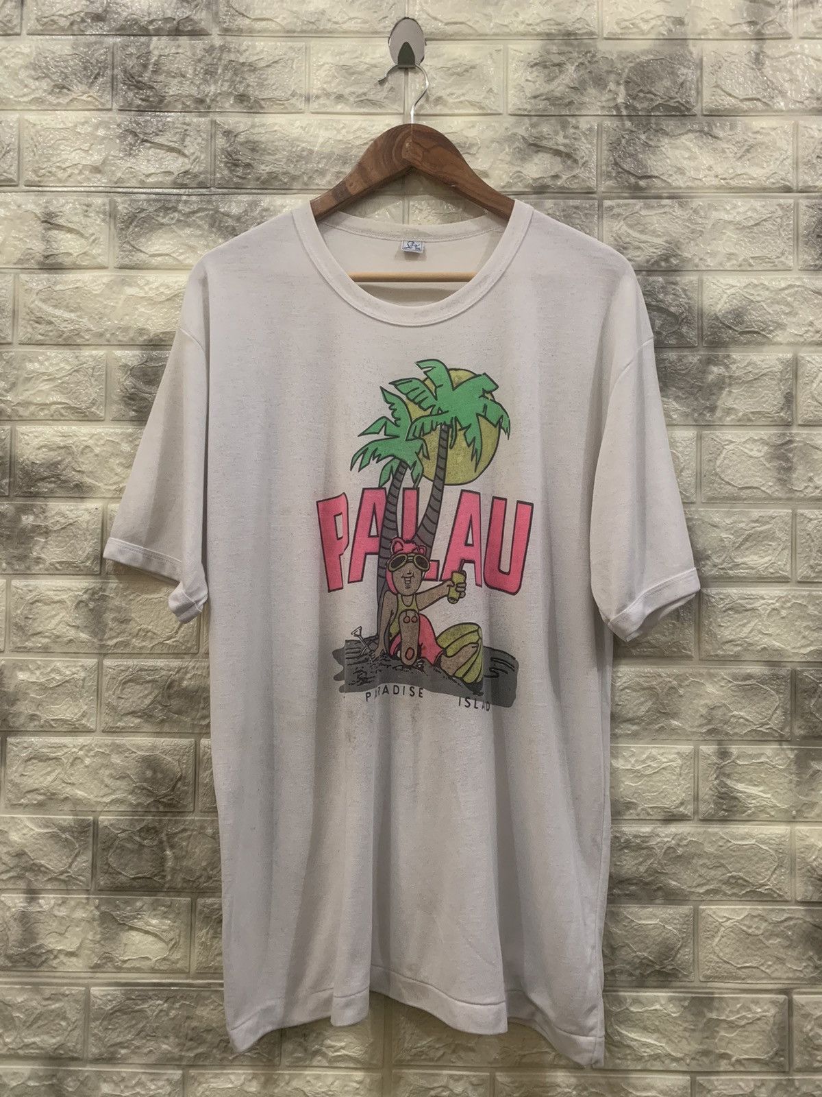 Vintage Vintage Palau the paradise island tshirt Size US XXL / EU 58 / 5 - 1 Thumbnail