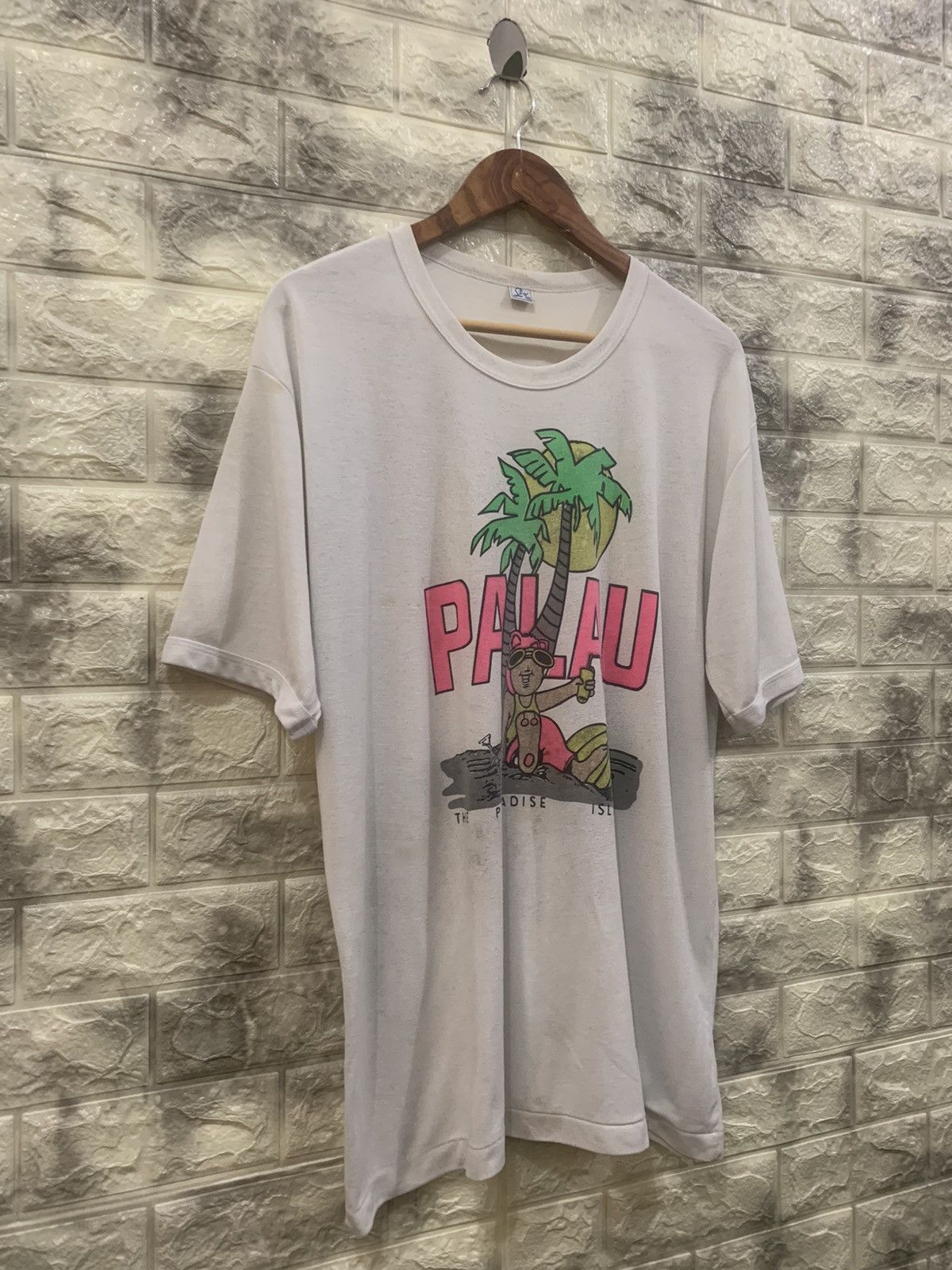 Vintage Vintage Palau the paradise island tshirt Size US XXL / EU 58 / 5 - 3 Thumbnail