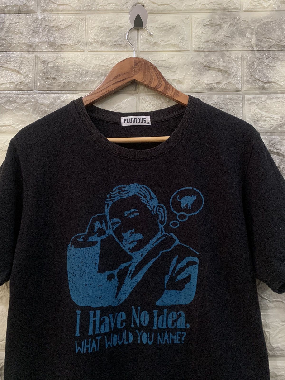 Vintage Vintage pluvious black tee Size US M / EU 48-50 / 2 - 2 Thumbnail