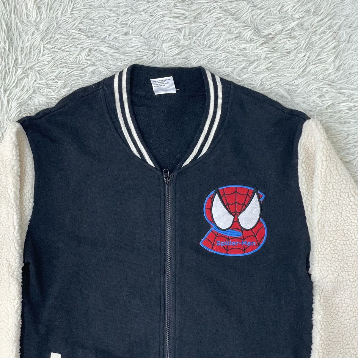 Japanese Brand × Marvel Comics × Universal Studios Marvel Spiderman Sherpa Bomber Jacket Size US M / EU 48-50 / 2 - 3 Thumbnail