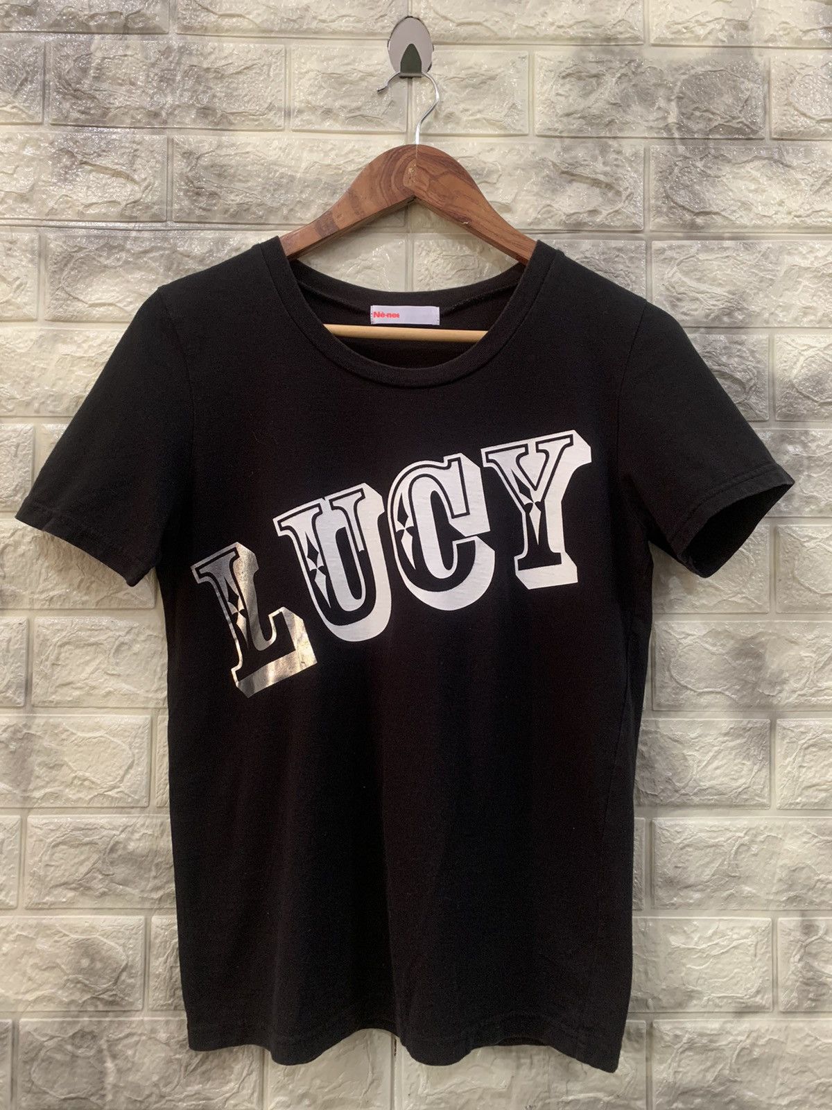Issey Miyake Issey miyake Ne-net LUCY logo black tee Size US S / EU 44-46 / 1 - 2 Thumbnail
