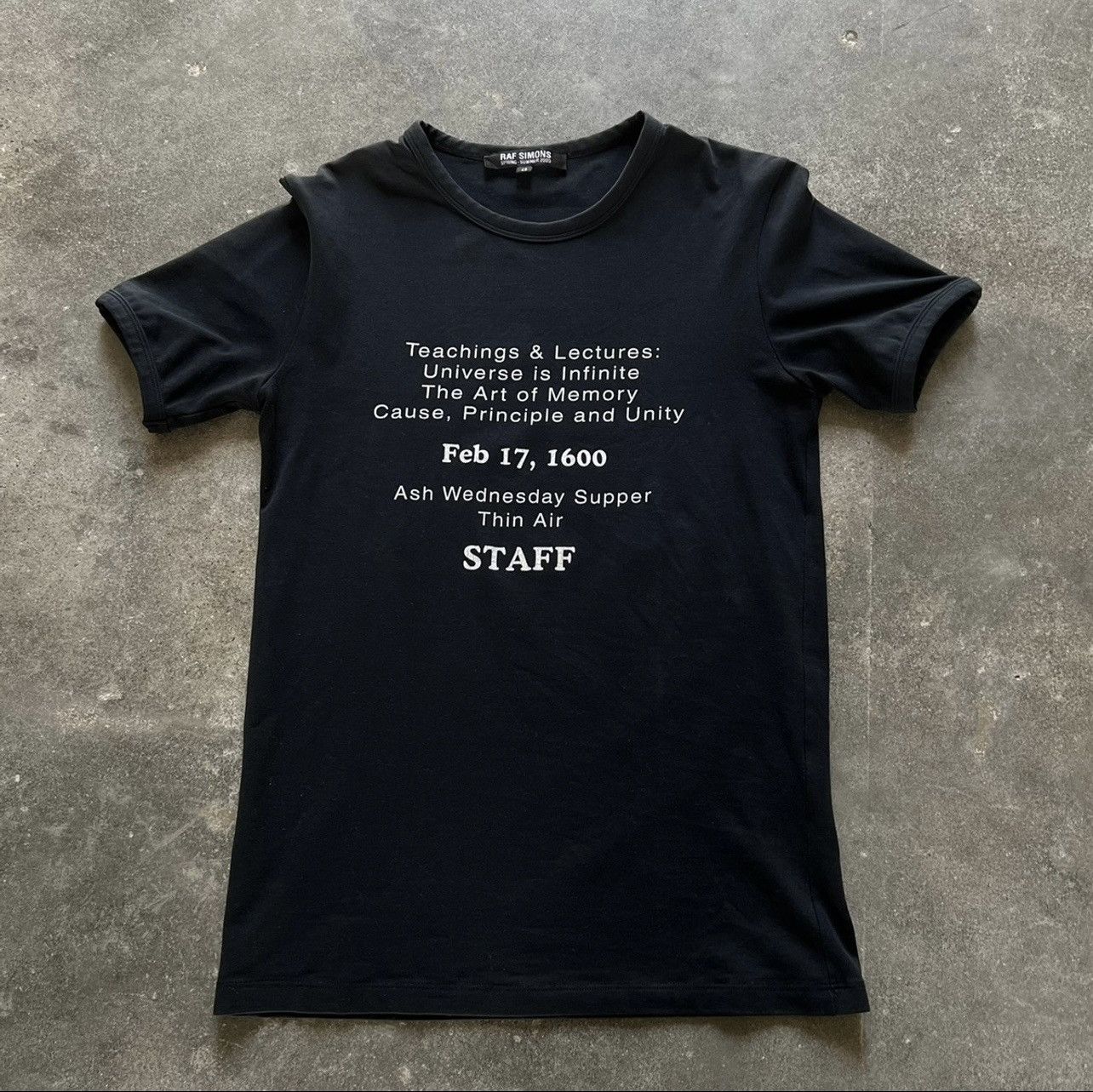 Raf Simmons 05SS Quote T-Shirt