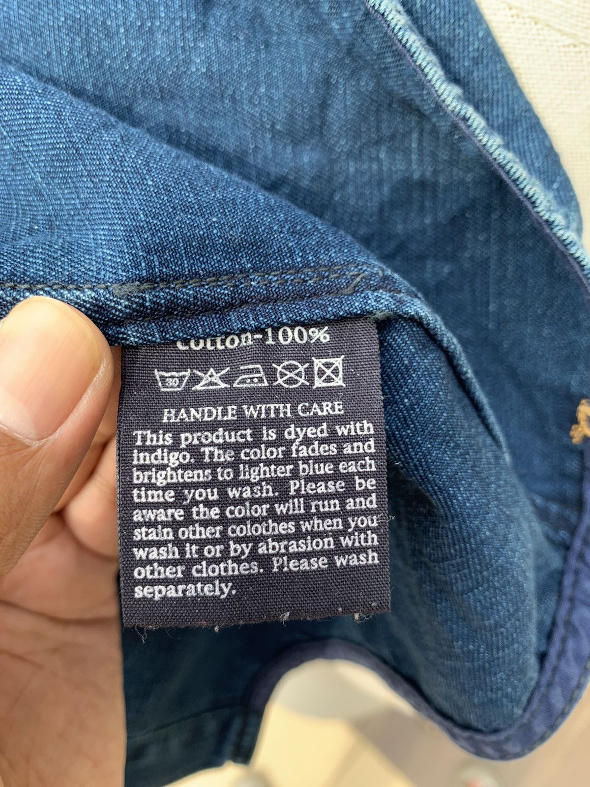 45rpm Vintage indigo blouse Size M / US 6-8 / IT 42-44 - 6 Thumbnail