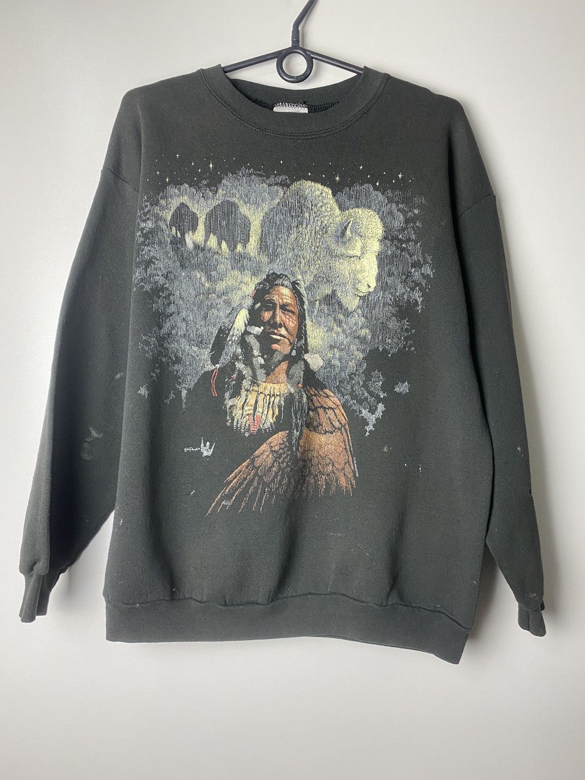 Tultex Indian 90s vintage sweatshirt size L Size US L / EU 52-54 / 3 - 1 Thumbnail