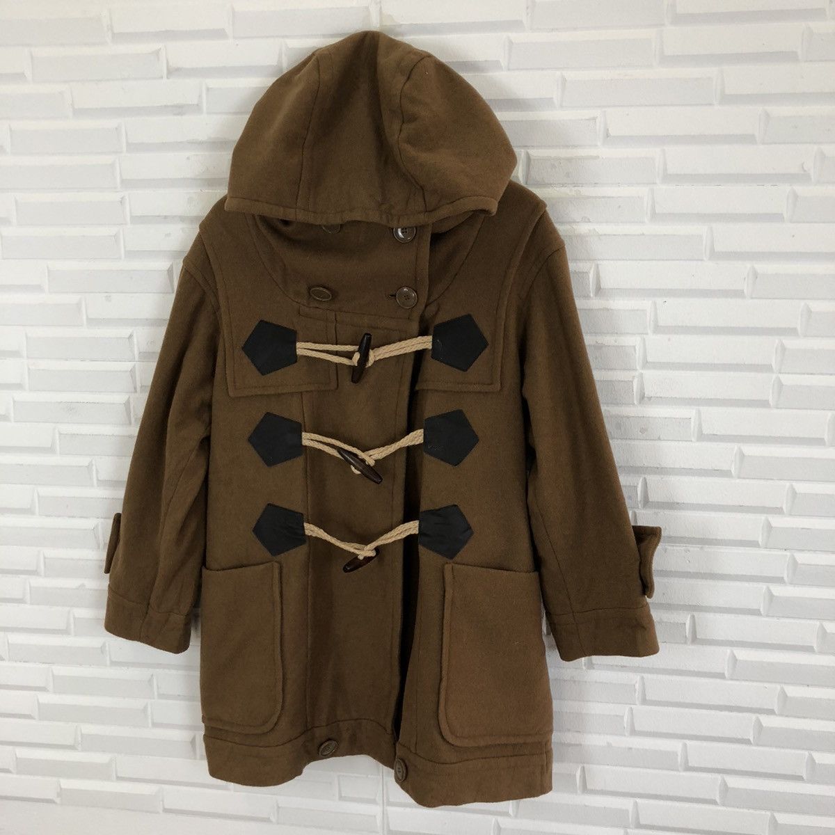 Issey Miyake × Japanese Brand Né.net Wool Duffle Coat Hoodie by Issey Miyake Size US L / EU 52-54 / 3 - 3 Thumbnail