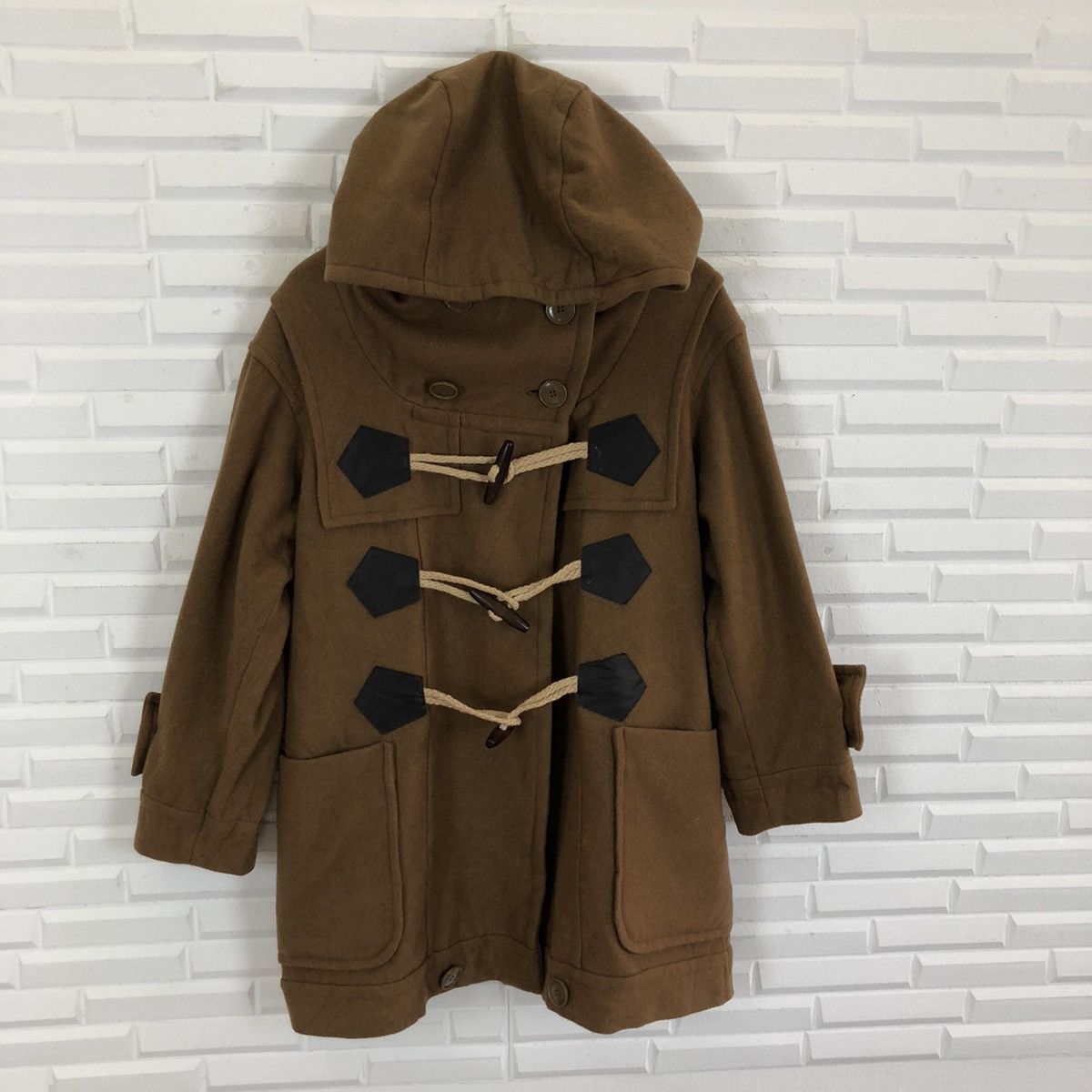 Issey Miyake × Japanese Brand Né.net Wool Duffle Coat Hoodie by Issey Miyake Size US L / EU 52-54 / 3 - 4 Thumbnail