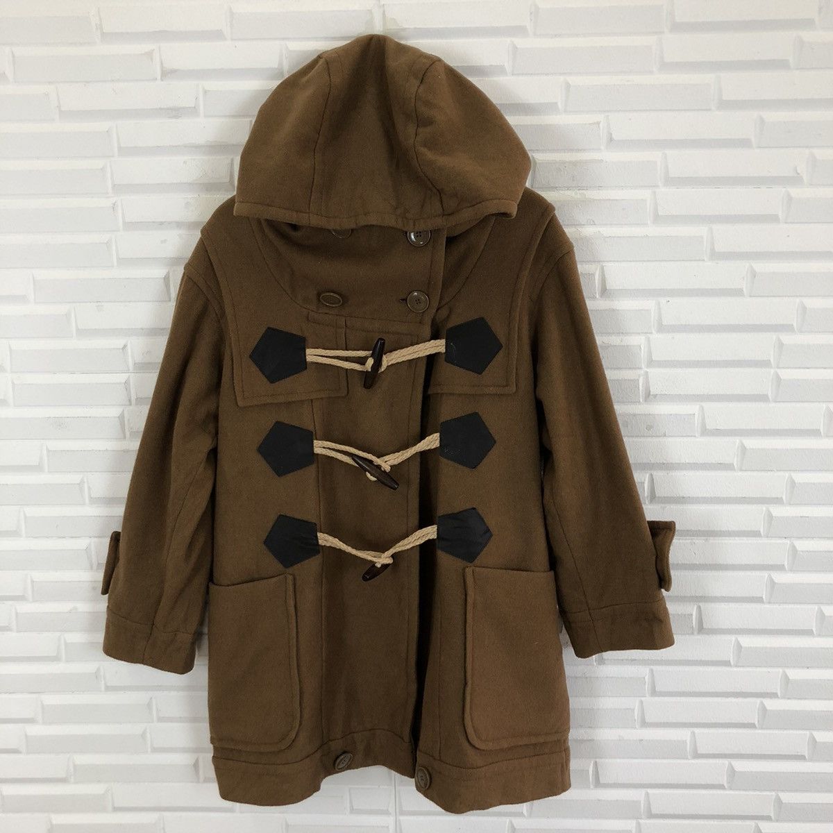 Issey Miyake × Japanese Brand Né.net Wool Duffle Coat Hoodie by Issey Miyake Size US L / EU 52-54 / 3 - 2 Thumbnail