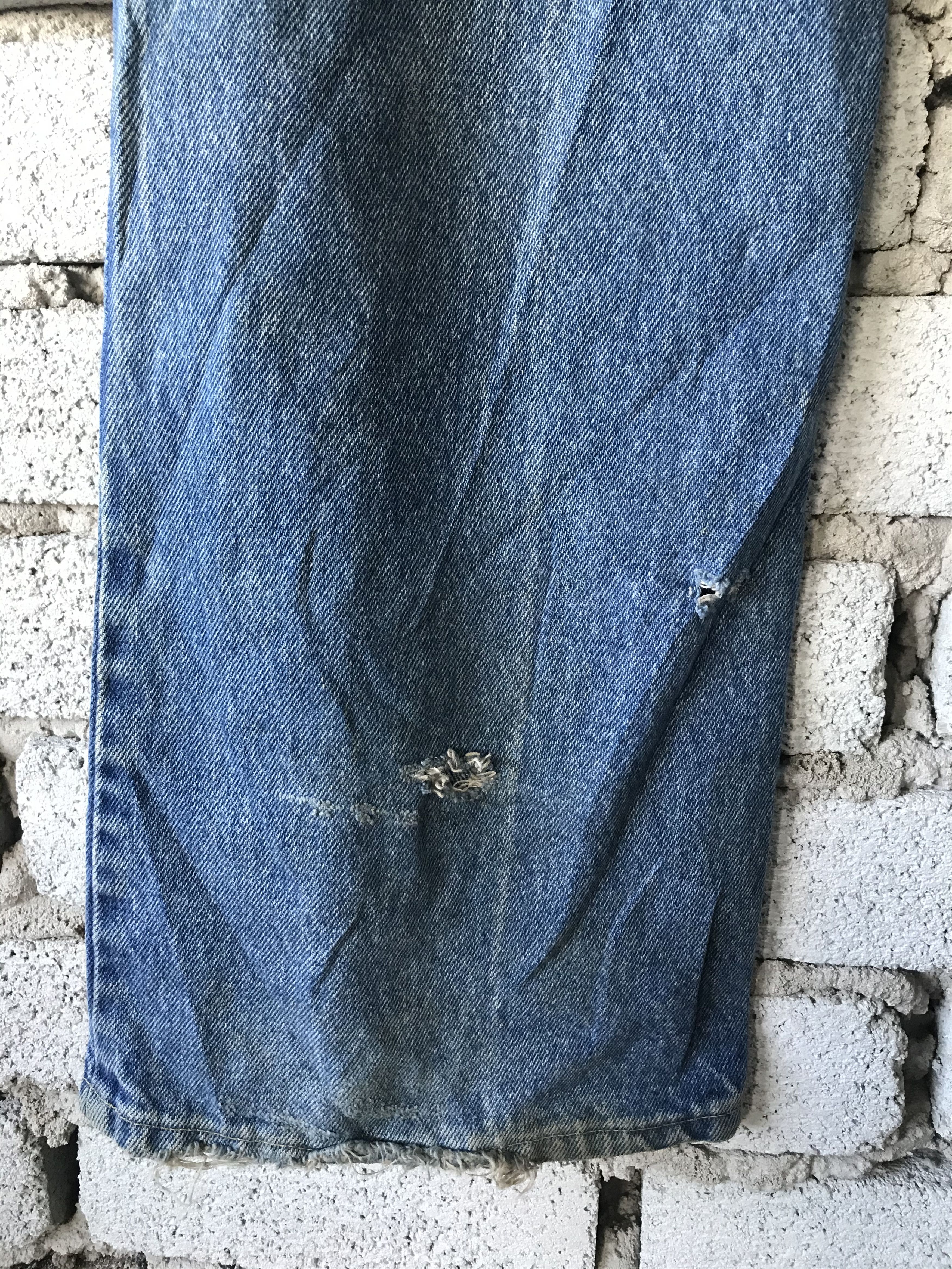 Lee Flare Lee Riders Jeans Distressed Made in USA Size US 33 - 6 Thumbnail