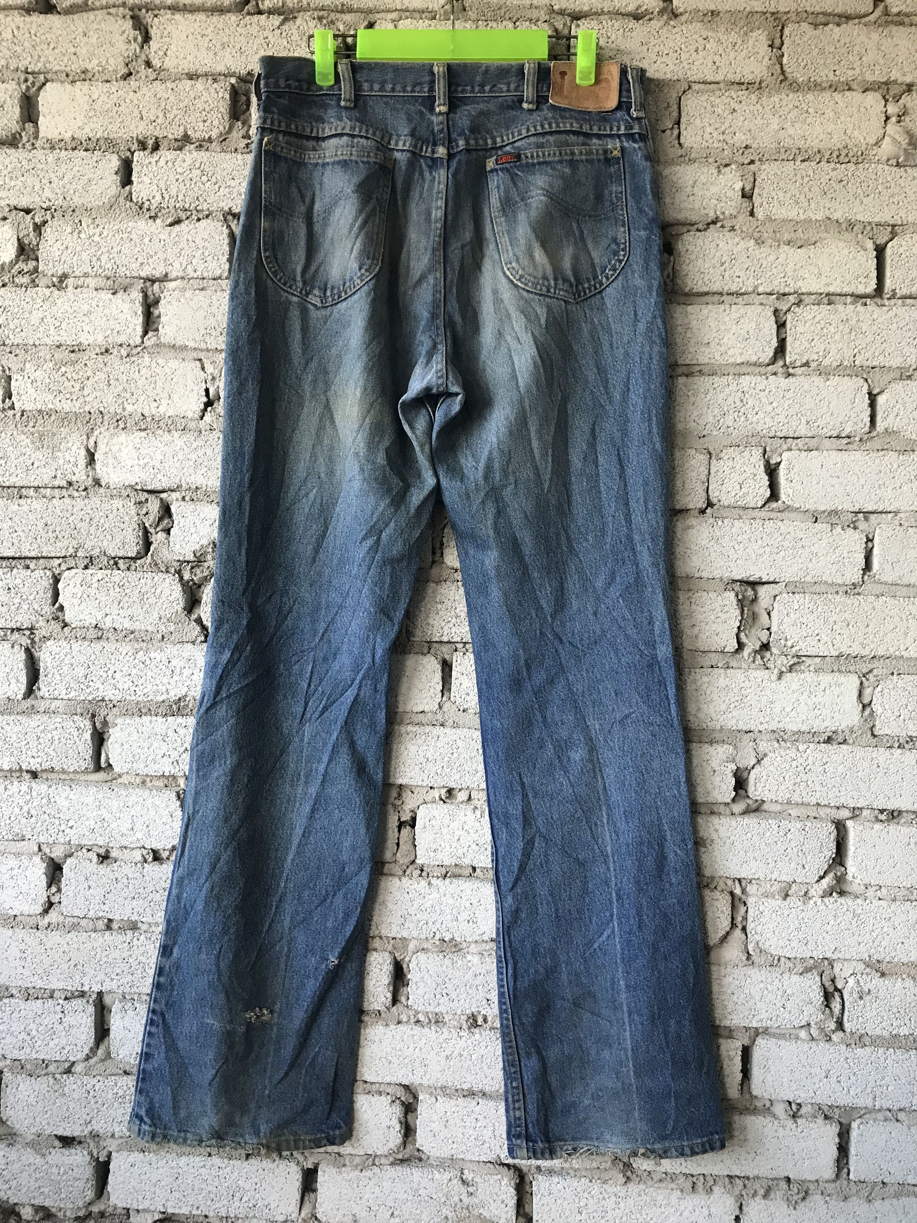 Lee Flare Lee Riders Jeans Distressed Made in USA Size US 33 - 2 Thumbnail