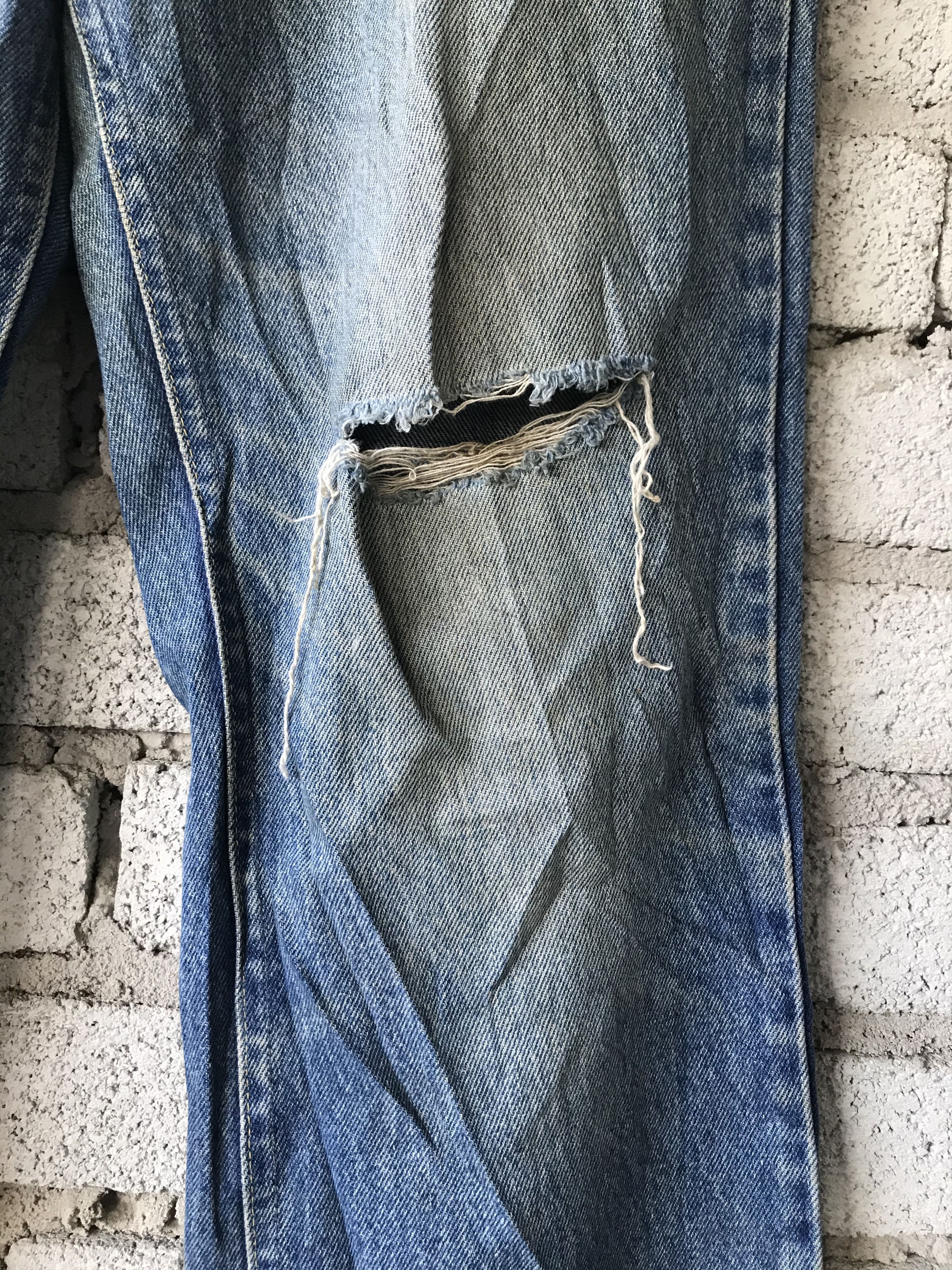 Lee Flare Lee Riders Jeans Distressed Made in USA Size US 33 - 3 Thumbnail