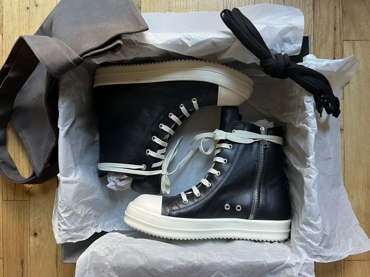 Rick Owens Rick Owens mainline leather Ramones high | Grailed