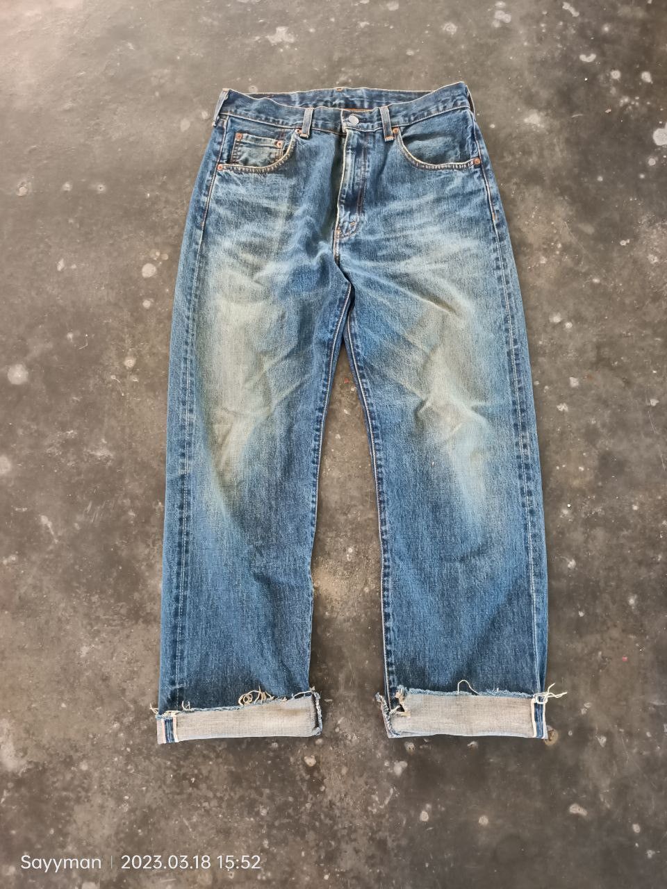 Levi's × Levi's Vintage Clothing × Vintage Vtg 90s Levi’s Big E 502XX Distressed Selvedge Jeans Size US 33 - 3 Thumbnail