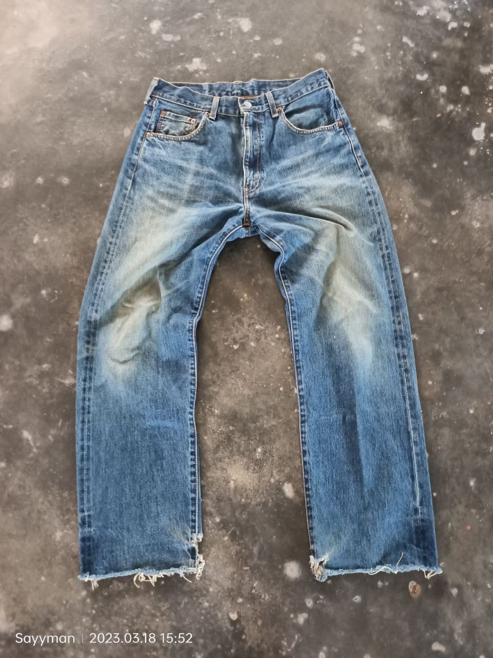 Levi's × Levi's Vintage Clothing × Vintage Vtg 90s Levi’s Big E 502XX Distressed Selvedge Jeans Size US 33 - 2 Thumbnail