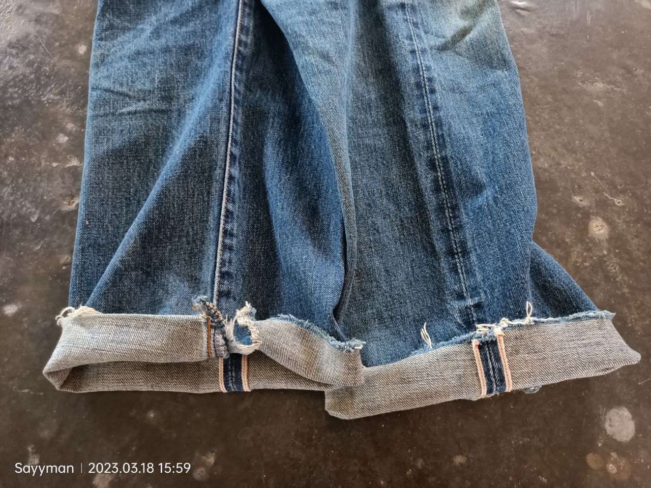 Levi's × Levi's Vintage Clothing × Vintage Vtg 90s Levi’s Big E 502XX Distressed Selvedge Jeans Size US 33 - 18 Thumbnail