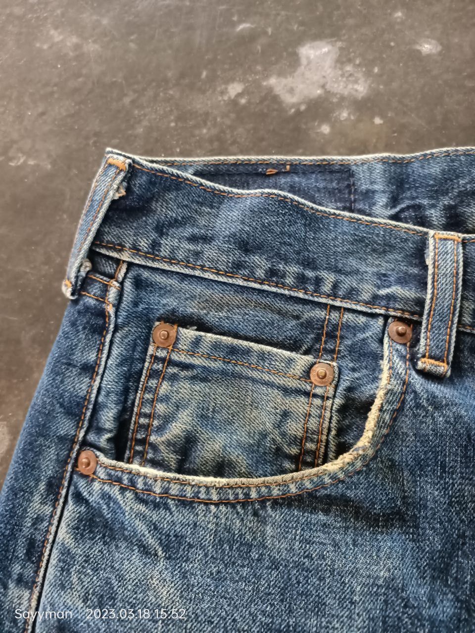 Levi's × Levi's Vintage Clothing × Vintage Vtg 90s Levi’s Big E 502XX Distressed Selvedge Jeans Size US 33 - 5 Thumbnail