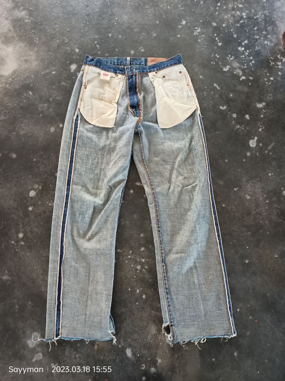 Levi's × Levi's Vintage Clothing × Vintage Vtg 90s Levi’s Big E 502XX Distressed Selvedge Jeans Size US 33 - 14 Thumbnail