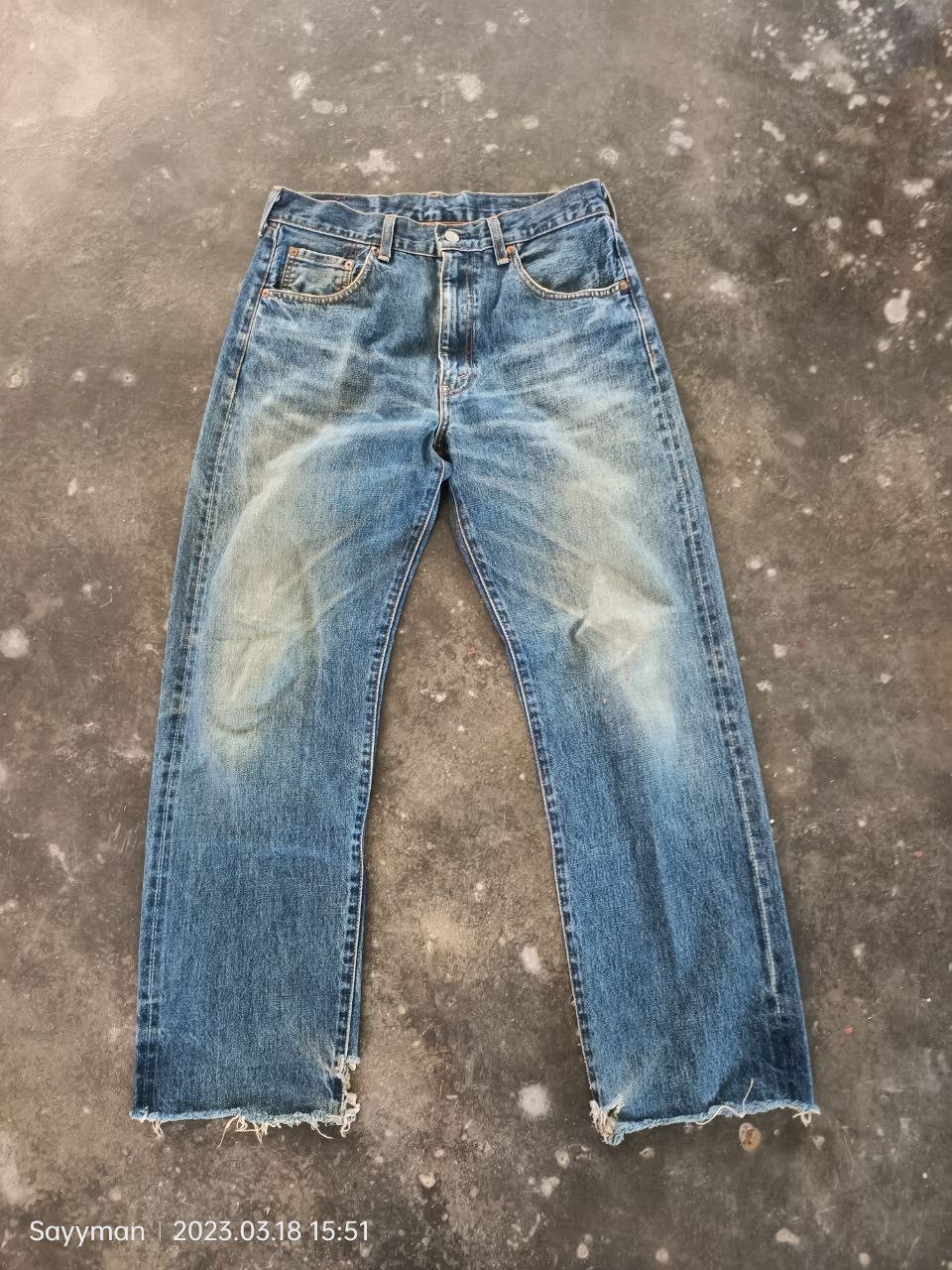 Levi's × Levi's Vintage Clothing × Vintage Vtg 90s Levi’s Big E 502XX Distressed Selvedge Jeans Size US 33 - 1 Thumbnail