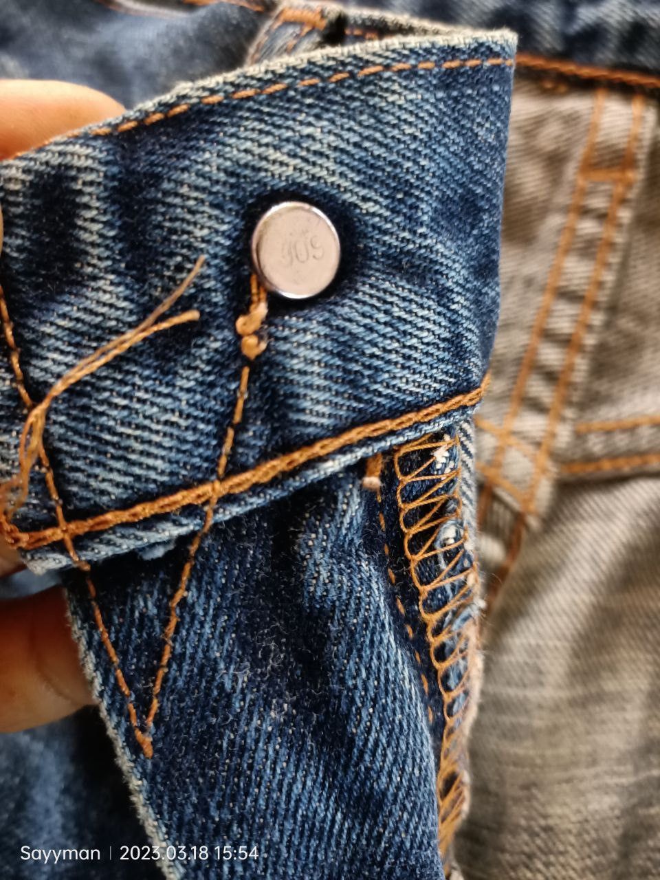 Levi's × Levi's Vintage Clothing × Vintage Vtg 90s Levi’s Big E 502XX Distressed Selvedge Jeans Size US 33 - 11 Thumbnail