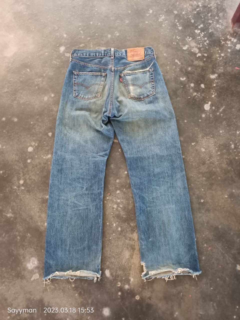Levi's × Levi's Vintage Clothing × Vintage Vtg 90s Levi’s Big E 502XX Distressed Selvedge Jeans Size US 33 - 8 Thumbnail