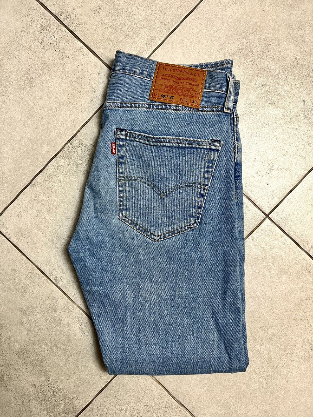 Levi's Rare Vintage 00s Levi’s Strauss 501 31x30 Denim Pants Blue Size US 31 - 3 Thumbnail