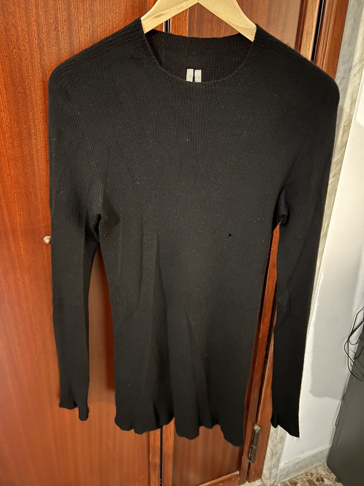 Rick Owens Rib Knit Thrashed