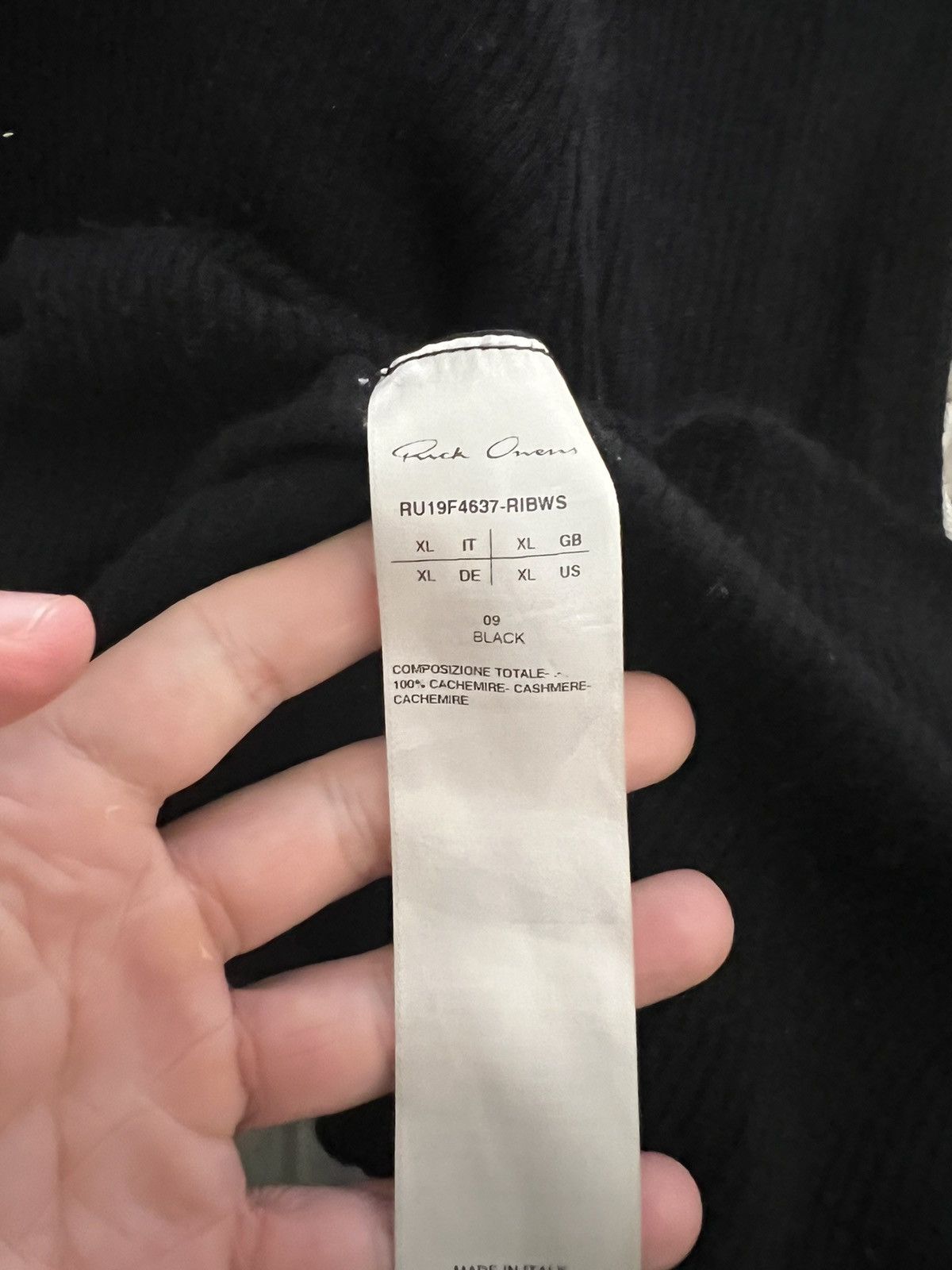 Rick Owens Rib Knit Thrashed
