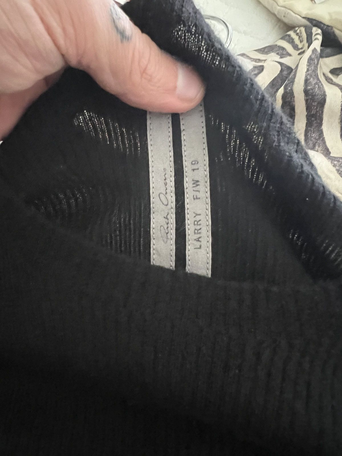 Rick Owens Rib Knit Thrashed