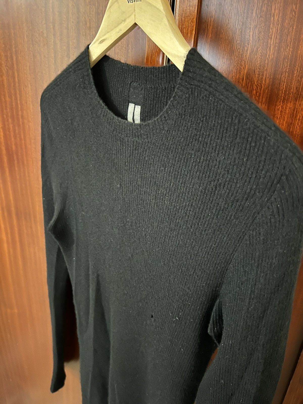 Rick Owens Rib Knit Thrashed