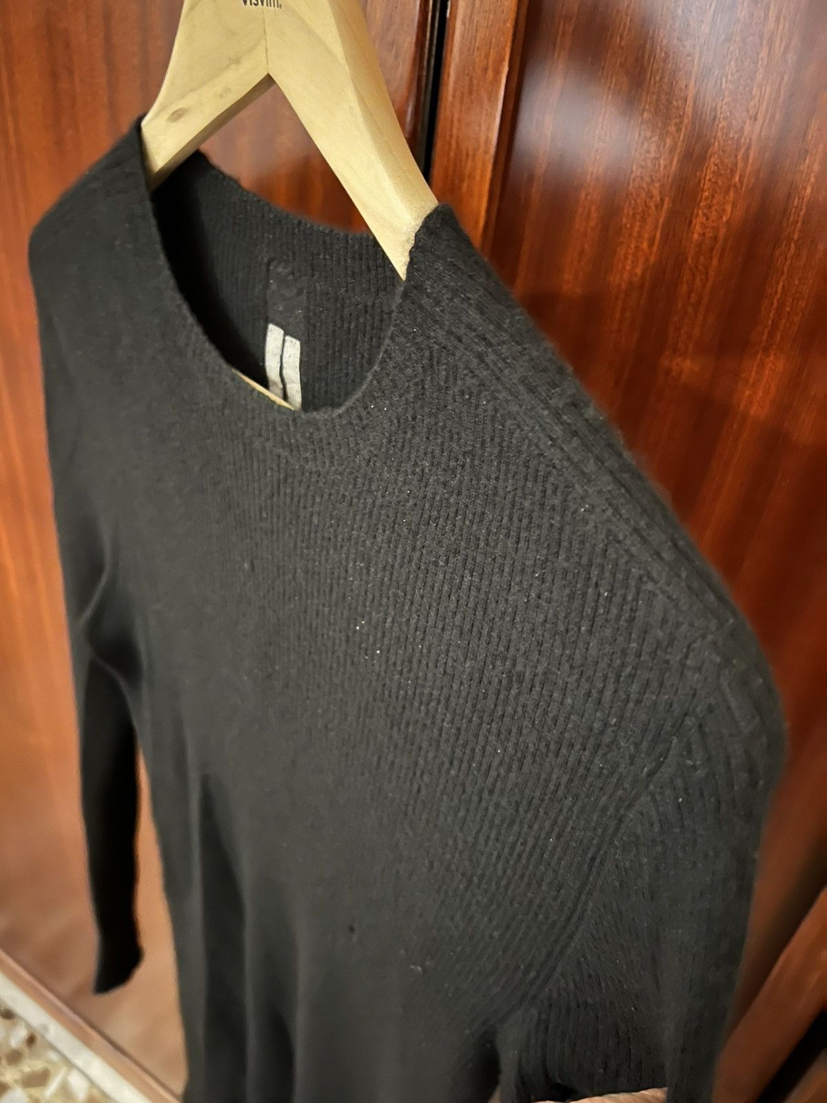 Rick Owens Rib Knit Thrashed