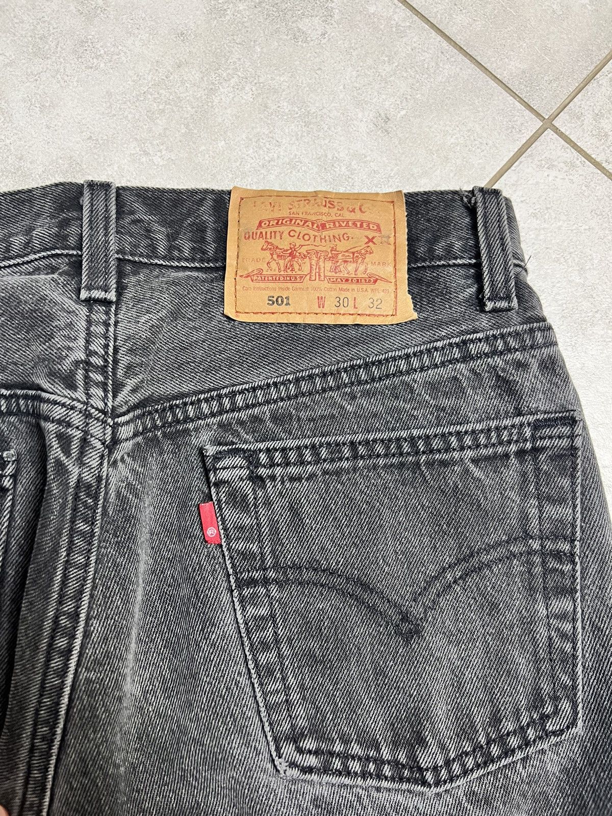 Levi's Rare Vintage 90s Levi’s 501 30x32 Washed Denim Jeans Pants Size US 30 / EU 46 - 5 Thumbnail