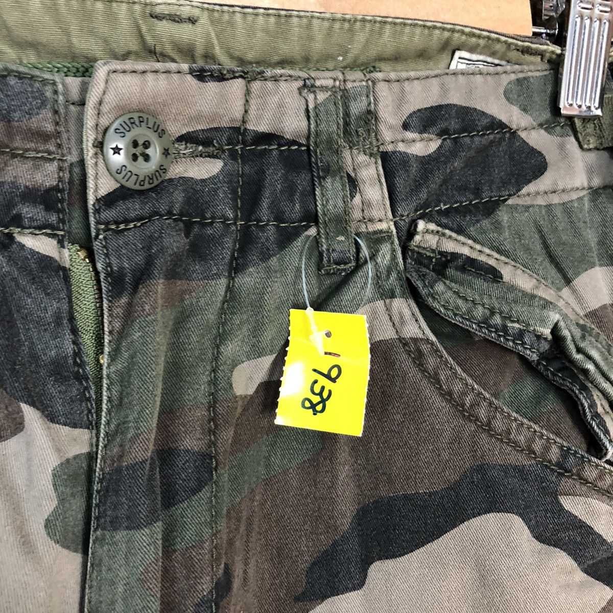 Japanese Brand DL Surplus Green Army Cargo Multipocket Pants #1988 Size US 29 - 10 Thumbnail