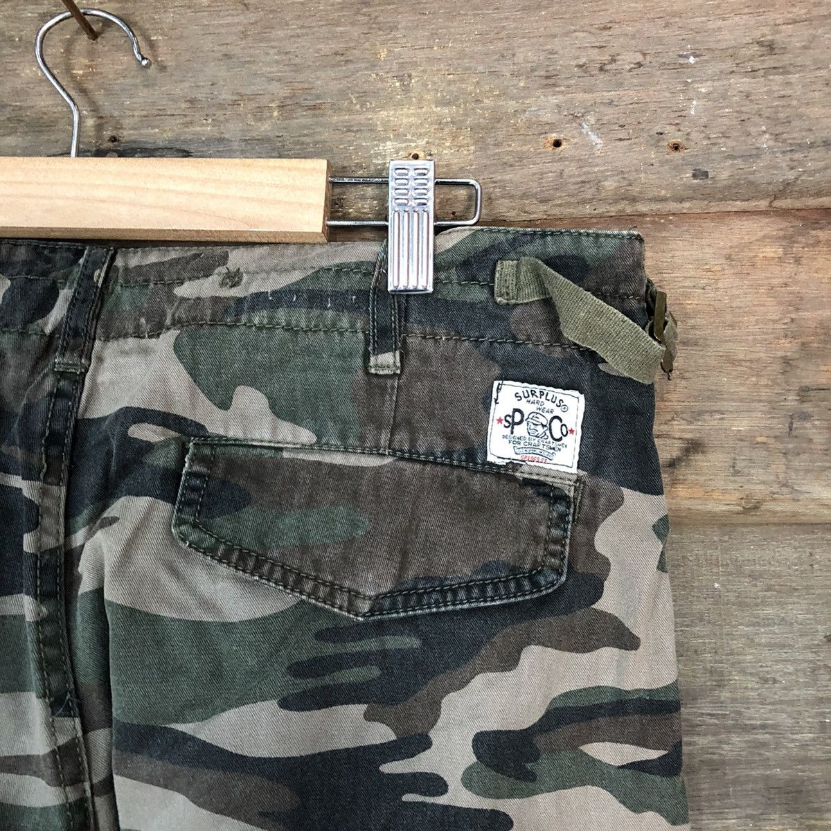 Japanese Brand DL Surplus Green Army Cargo Multipocket Pants #1988 Size US 29 - 15 Thumbnail