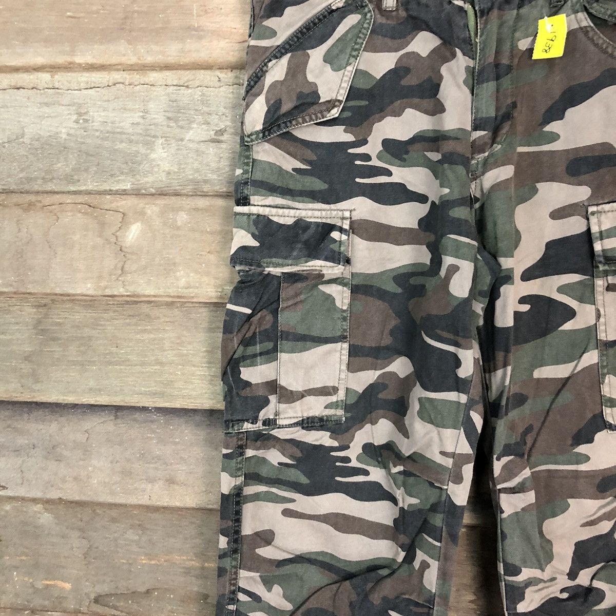 Japanese Brand DL Surplus Green Army Cargo Multipocket Pants #1988 Size US 29 - 6 Thumbnail