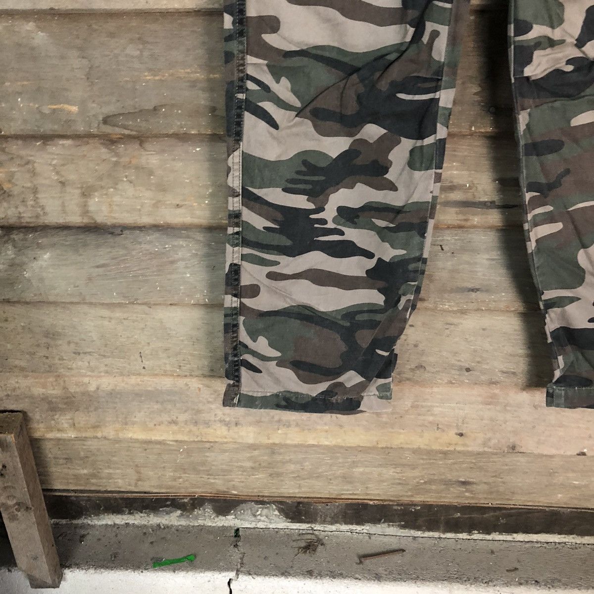 Japanese Brand DL Surplus Green Army Cargo Multipocket Pants #1988 Size US 29 - 8 Thumbnail