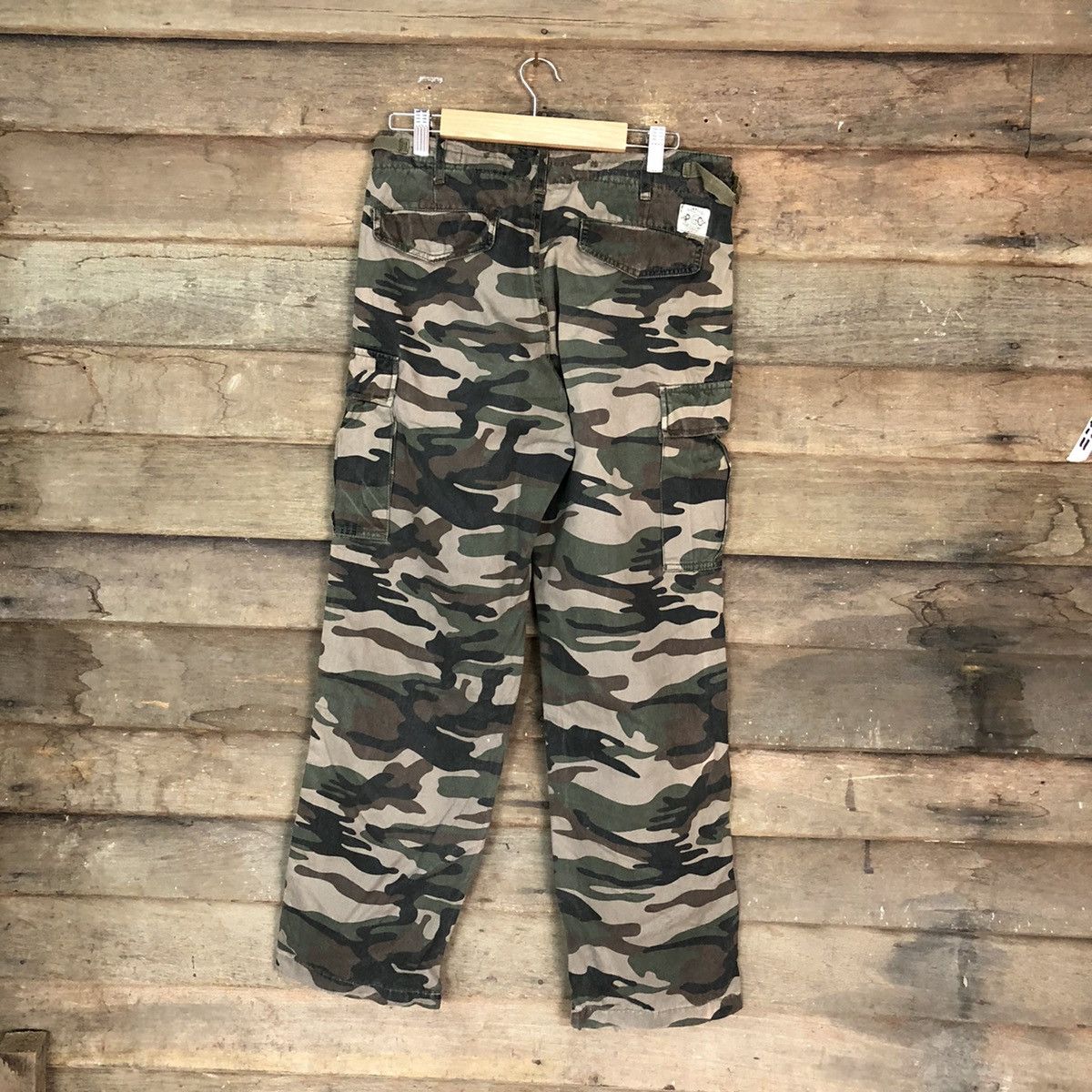 Japanese Brand DL Surplus Green Army Cargo Multipocket Pants #1988 Size US 29 - 11 Thumbnail