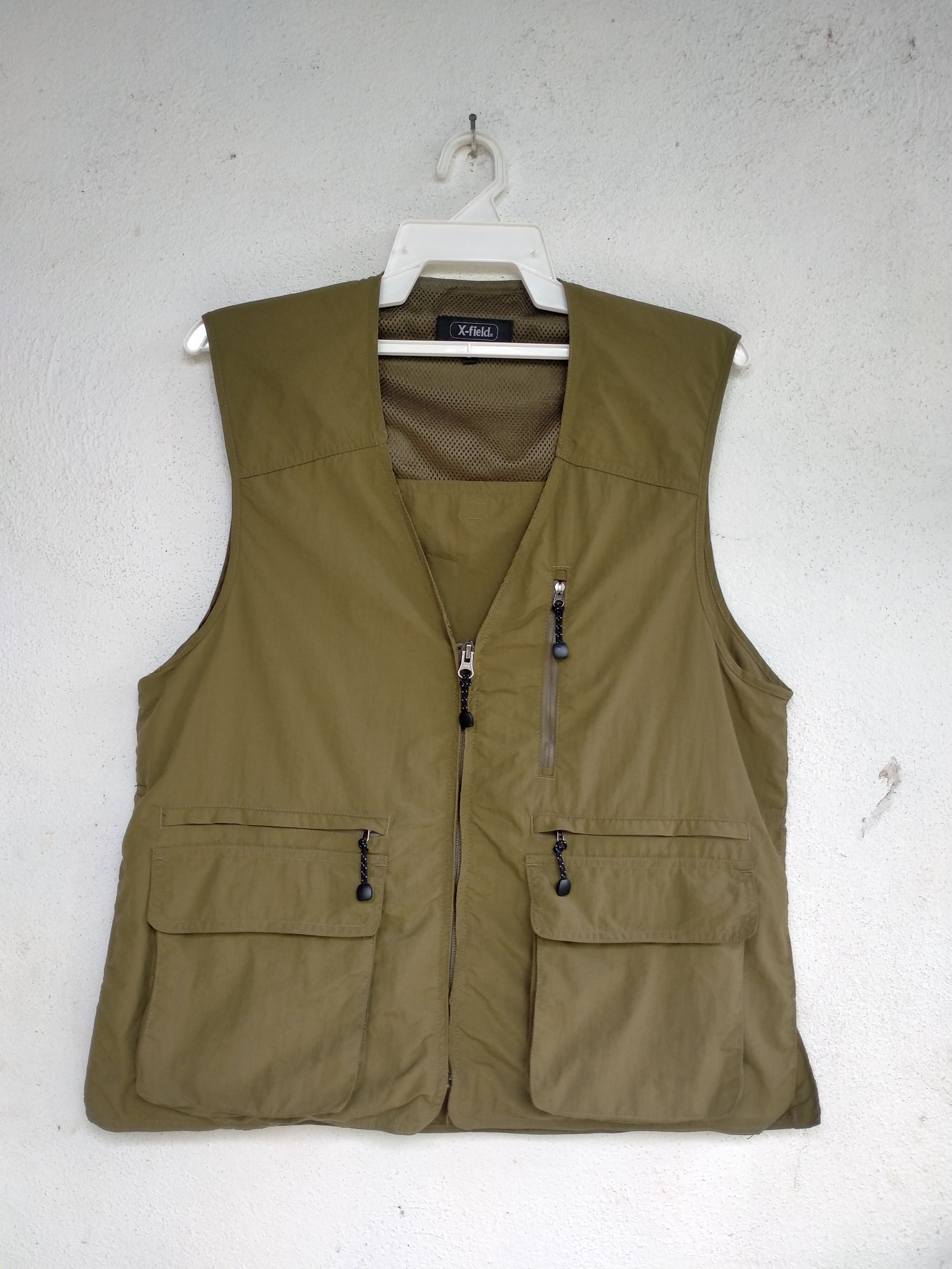 image of Tracey Vest X-Field Multipocket Vest in Olive, Men's (Size Medium)