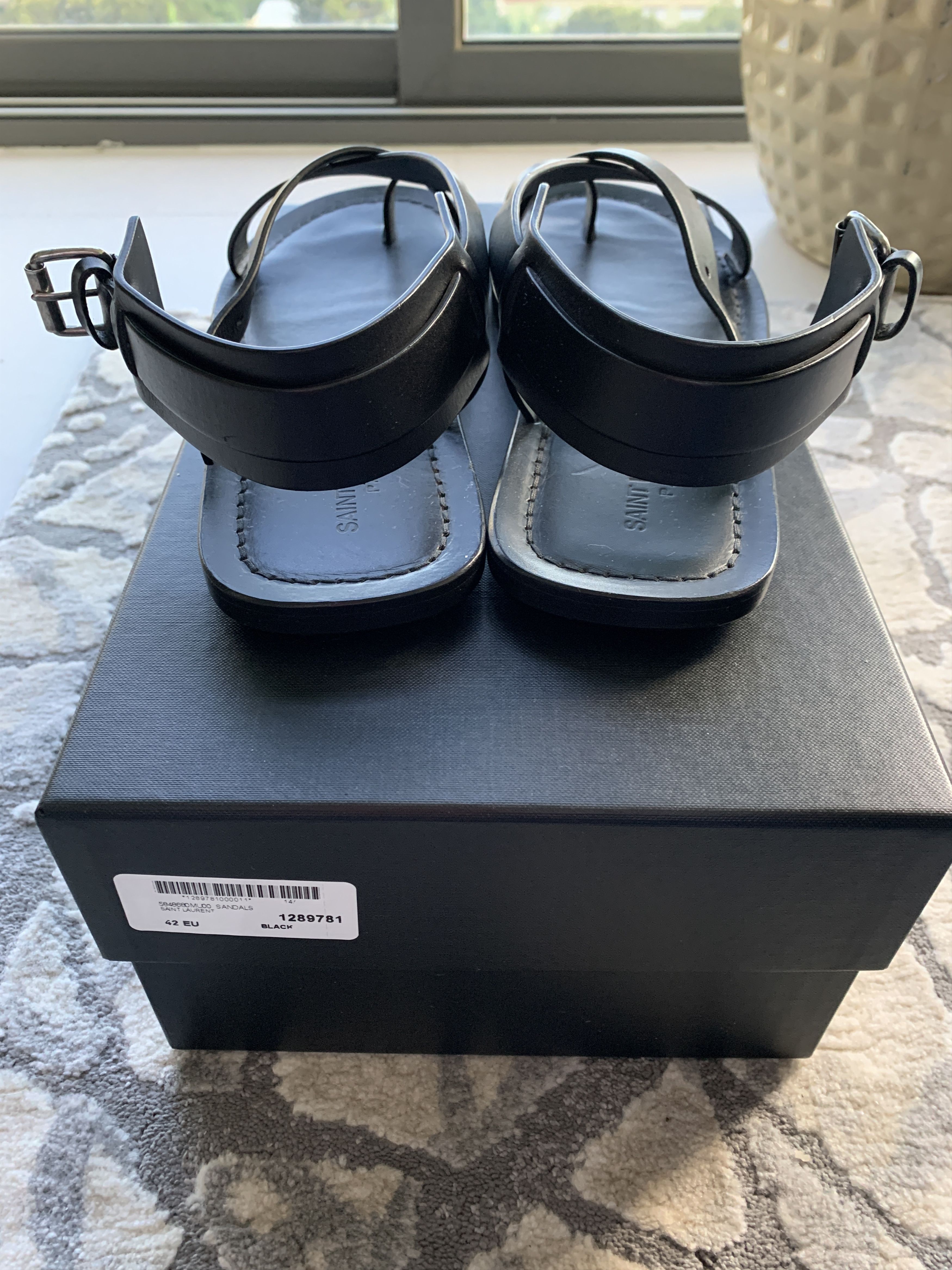 Saint Laurent Paris Leather Strap Sandals Size US 9 / EU 42 - 4 Thumbnail
