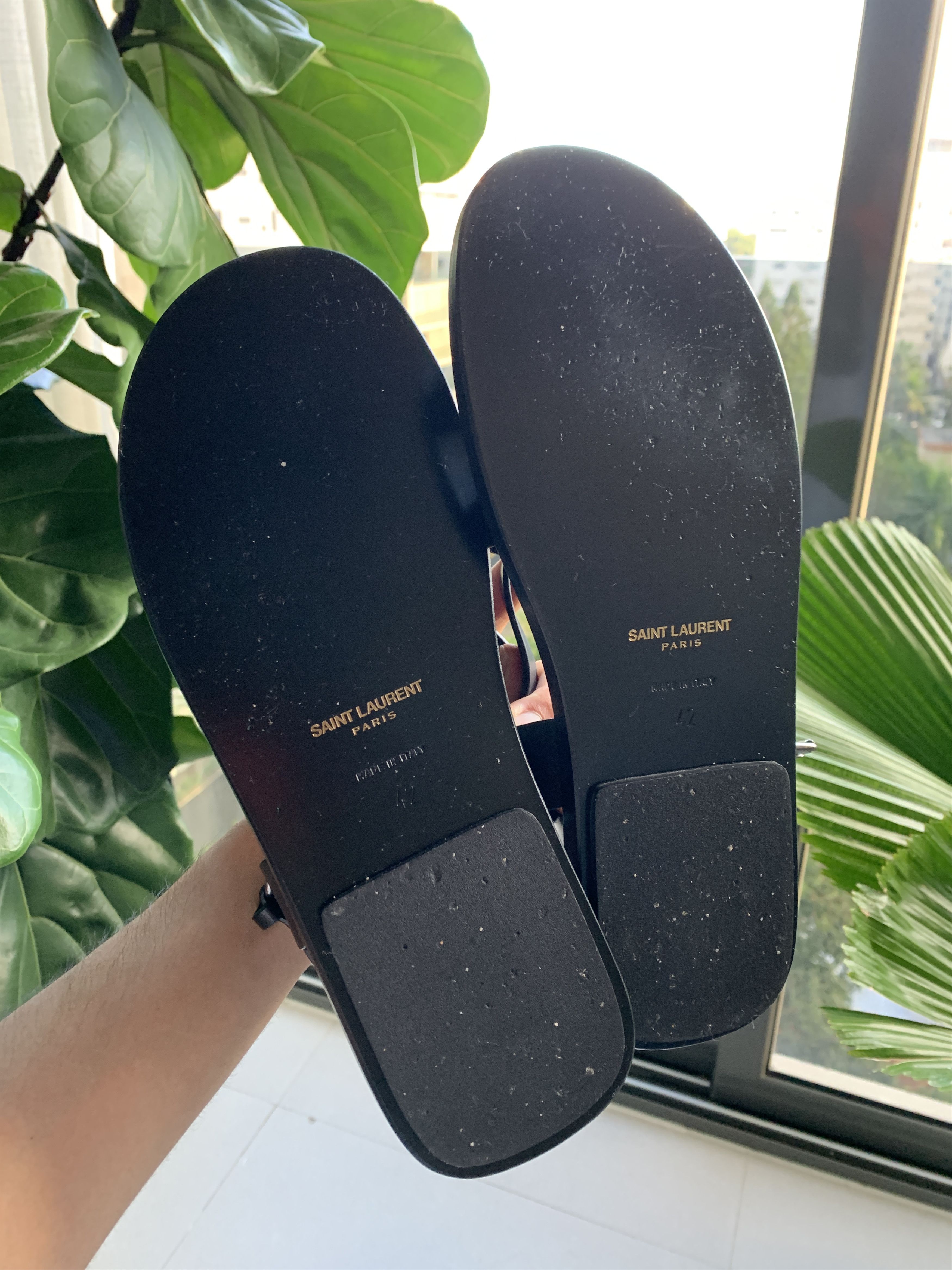 Saint Laurent Paris Leather Strap Sandals Size US 9 / EU 42 - 3 Thumbnail