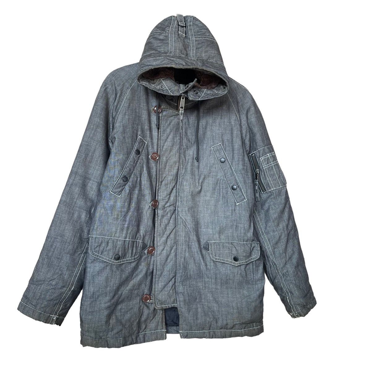 Japanese Brand TK The Shop Mixpice Light Jacket Hoodie By Takeo Kikuchi Size US M / EU 48-50 / 2 - 2 Thumbnail
