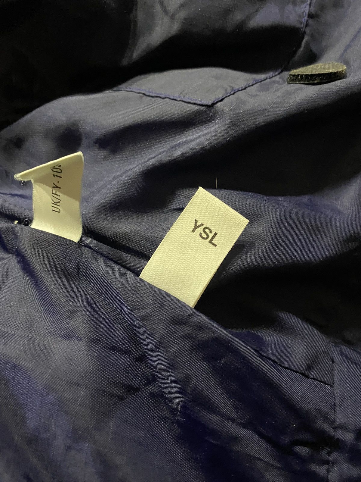 Yves Saint Laurent Warm YSL Jacket Blue Winter Bomber Zip Up Vintage y2k Size US M / EU 48-50 / 2 - 8 Thumbnail