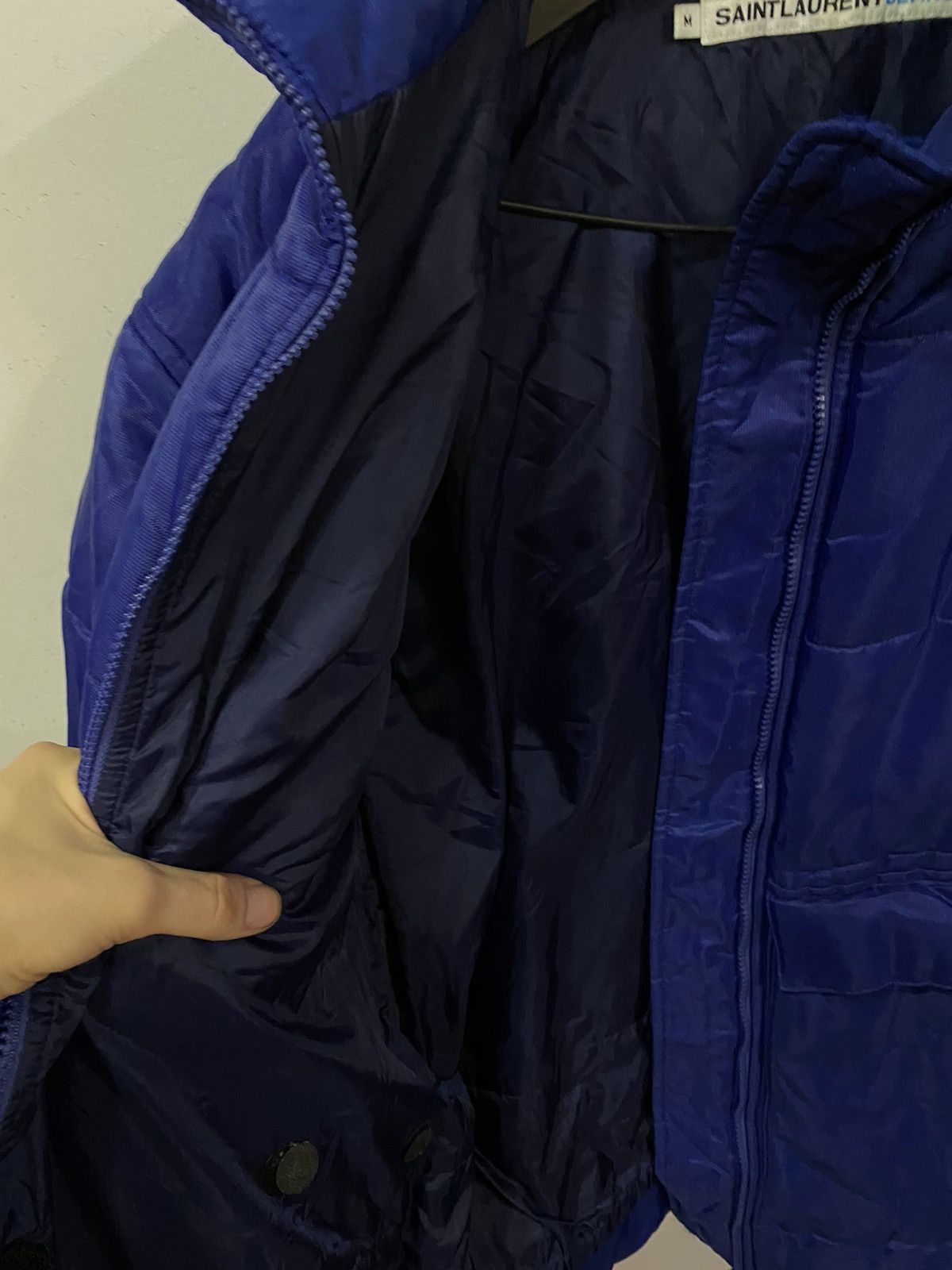 Yves Saint Laurent Warm YSL Jacket Blue Winter Bomber Zip Up Vintage y2k Size US M / EU 48-50 / 2 - 21 Thumbnail
