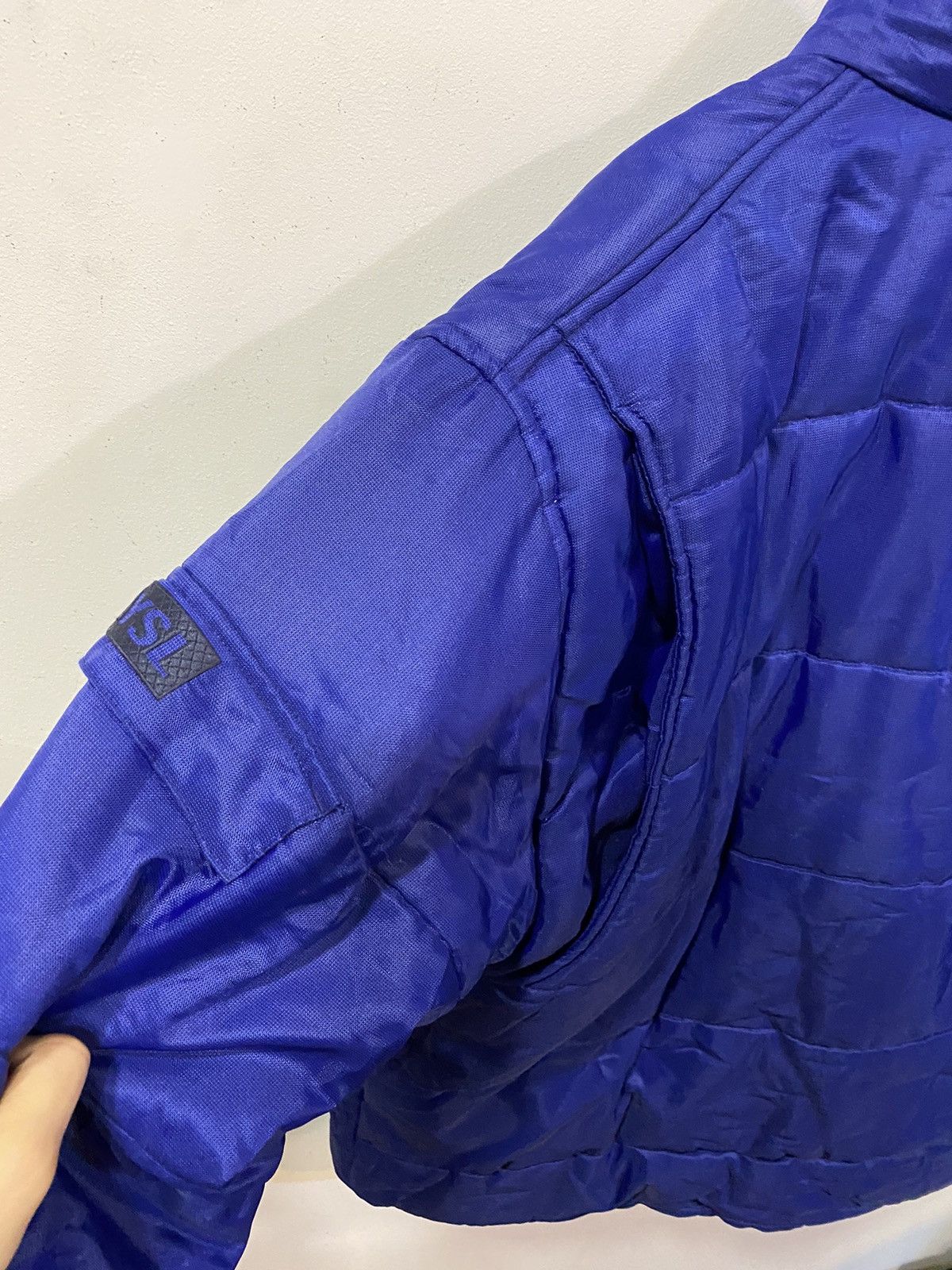 Yves Saint Laurent Warm YSL Jacket Blue Winter Bomber Zip Up Vintage y2k Size US M / EU 48-50 / 2 - 15 Thumbnail