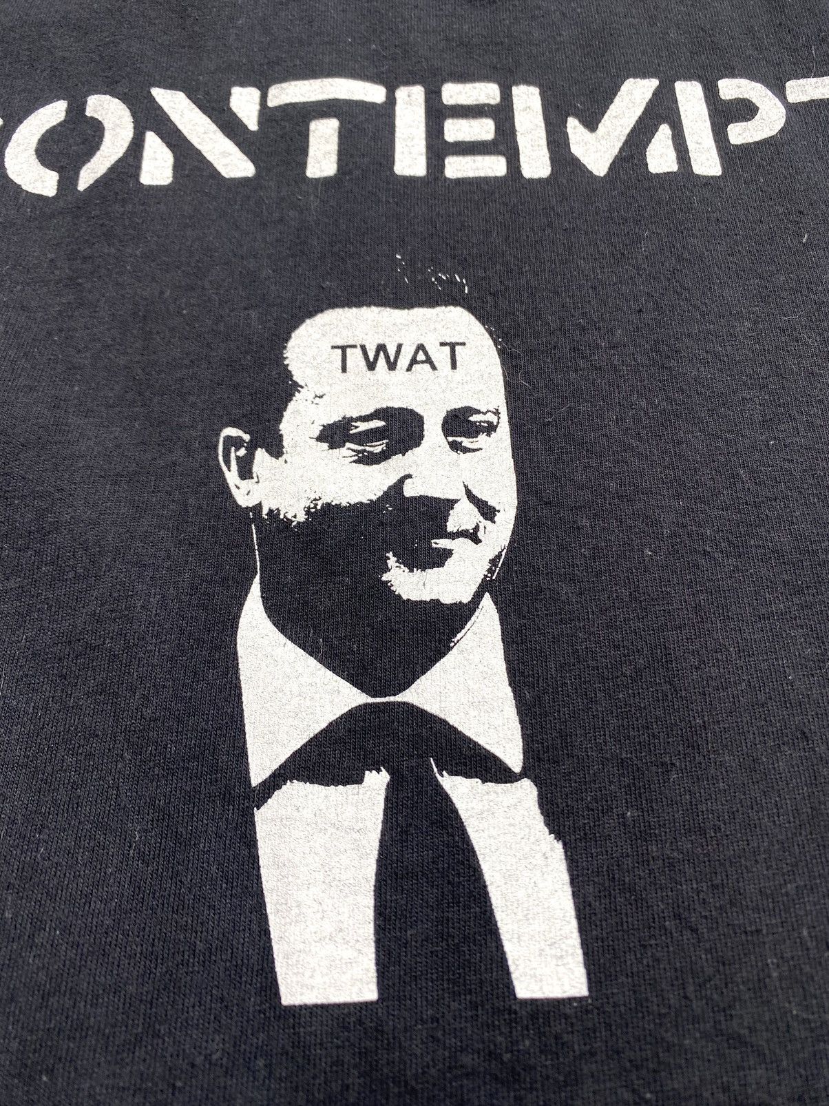 Band Tees 💥 Vintage CONTEMPT FUCK ALL GOVERNMENTS Punk T Shirt Size US XL / EU 56 / 4 - 5 Thumbnail