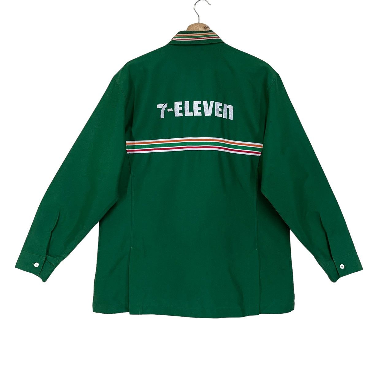 Japanese Brand Vintage 7-ELEVEN Uniform Shirt/Jacket Zip Up Size US L / EU 52-54 / 3 - 6 Thumbnail